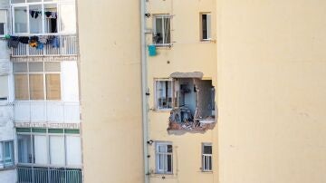 Imagen del edifico que ha sufrido una explosión en Logroño