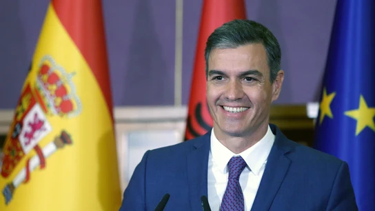 Pedro Sánchez, durante su visita a Albania Pedro Sánchez, durante su visita a Albania