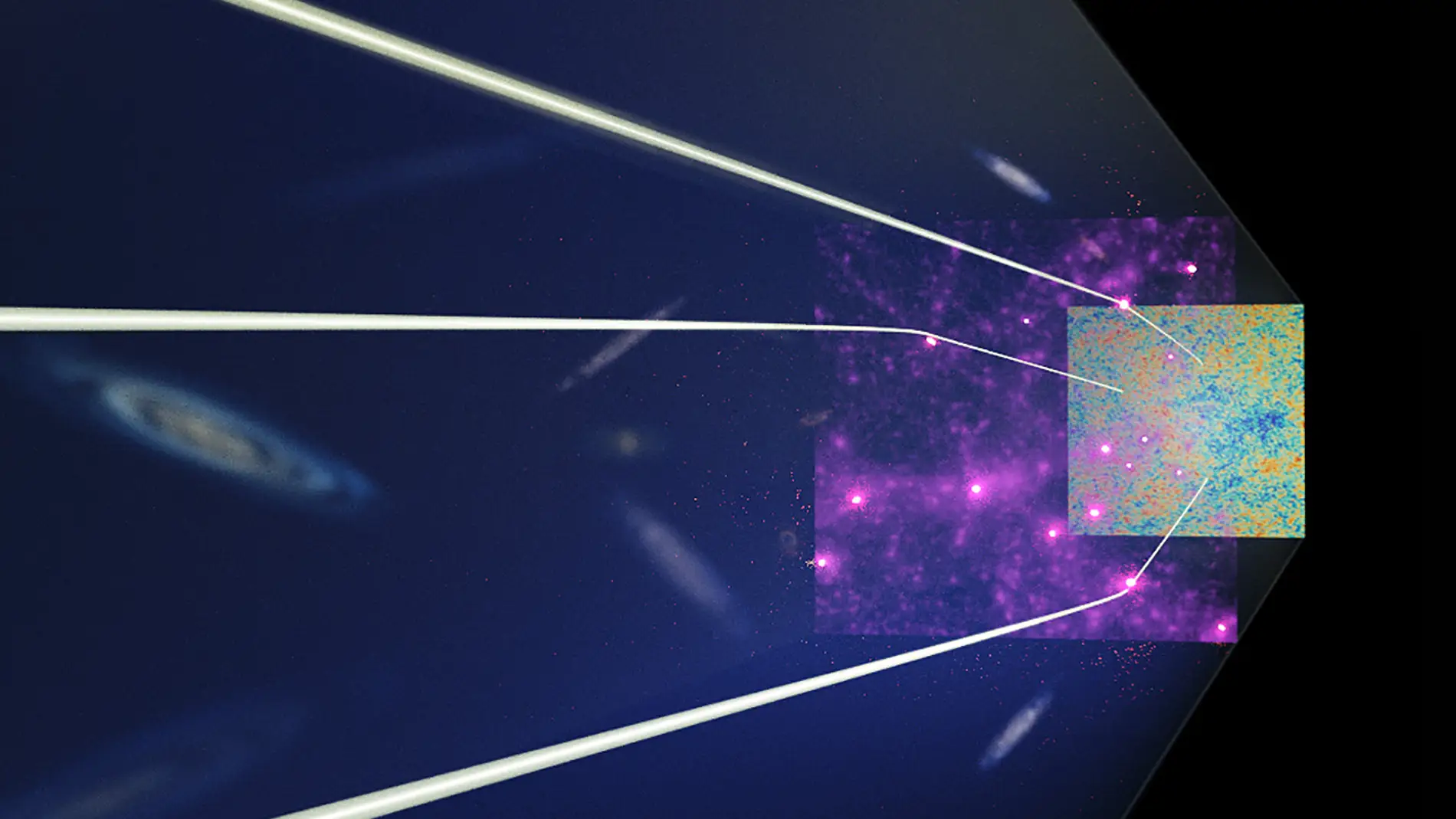 El ‘eco’ o residuo de radiación del Big Bang, distorsionado por la materia oscura