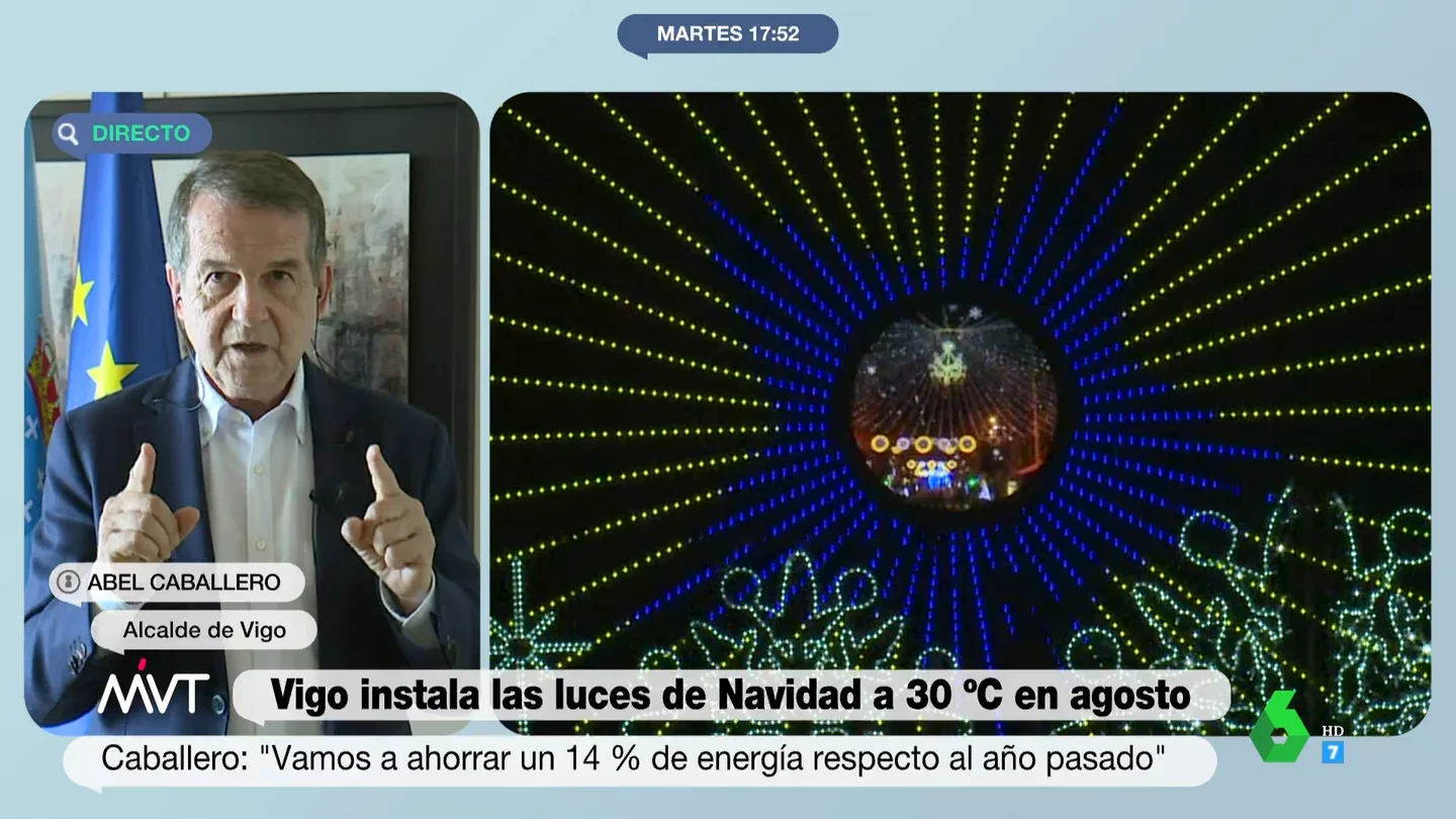 Abel Caballero defiende sus luces de Navidad: "Vamos a ahorrar un 14%, el doble de lo que pide el Gobierno" Abel Caballero defiende sus luces de Navidad: "Vamos a ahorrar un 14%, el doble de lo que pide el Gobierno"