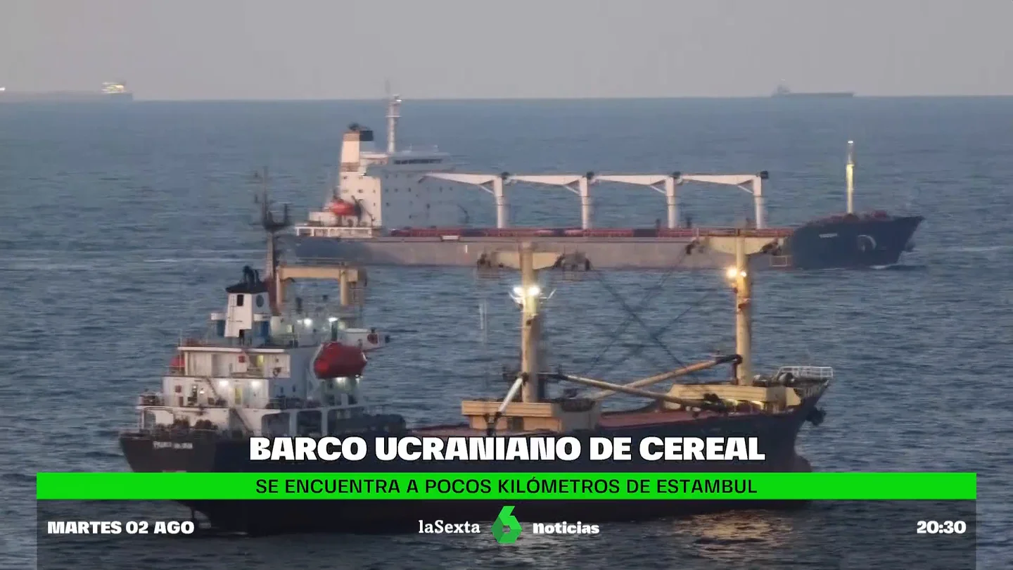 Llega a Turquía el primer barco con cereales procedente de Ucrania Llega a Turquía el primer barco con cereales procedente de Ucrania