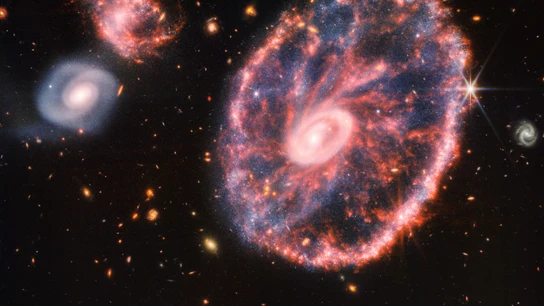 Instantánea detallada de la galaxia Rueda de Carro Instantánea detallada de la galaxia Rueda de Carro