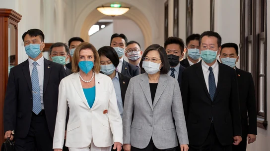 Nancy Pelosi, durante su visita a Taiwán Nancy Pelosi, durante su visita a Taiwán
