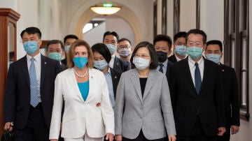 Nancy Pelosi, durante su visita a Taiwán