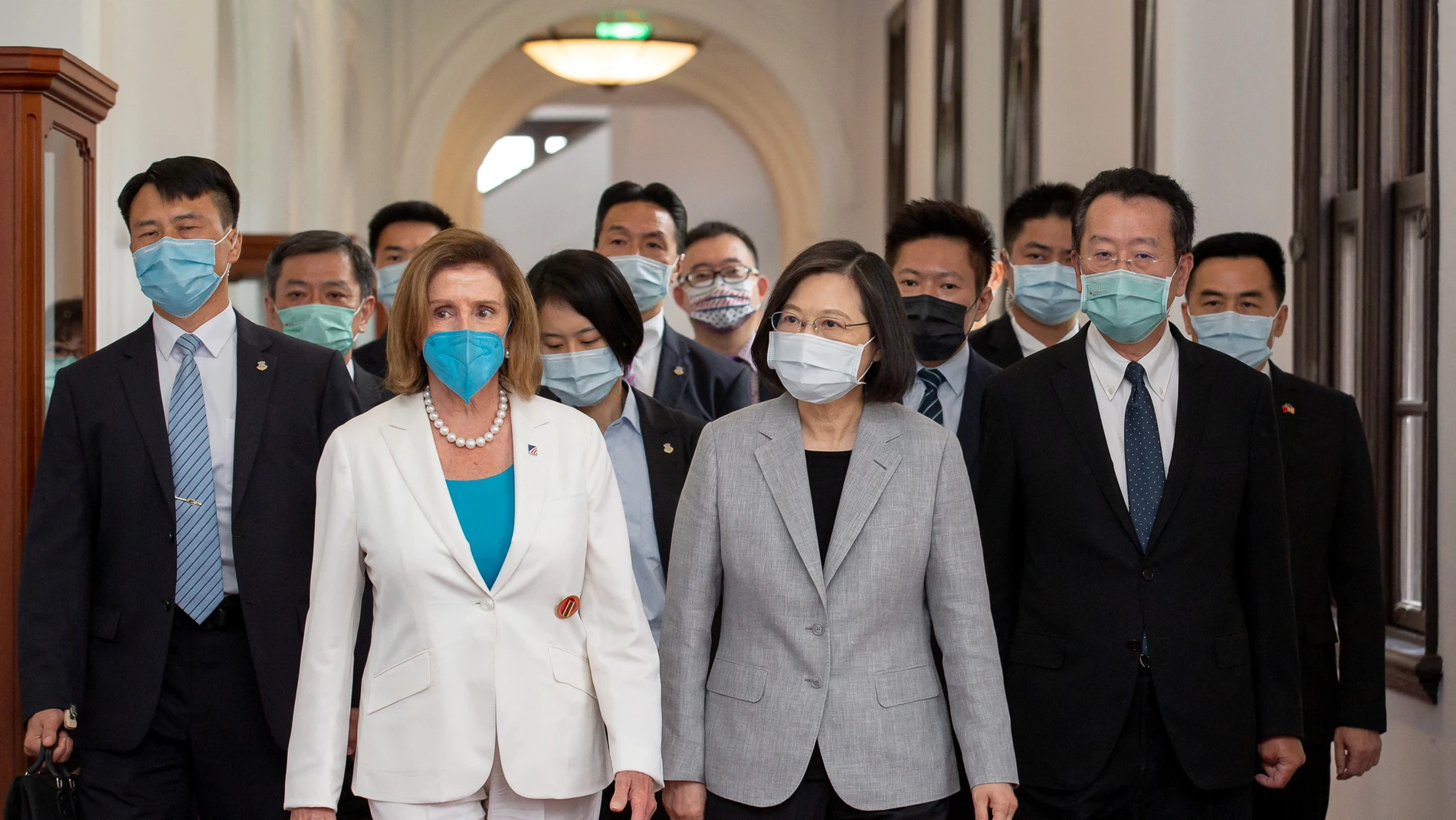 Nancy Pelosi, durante su visita a Taiwán