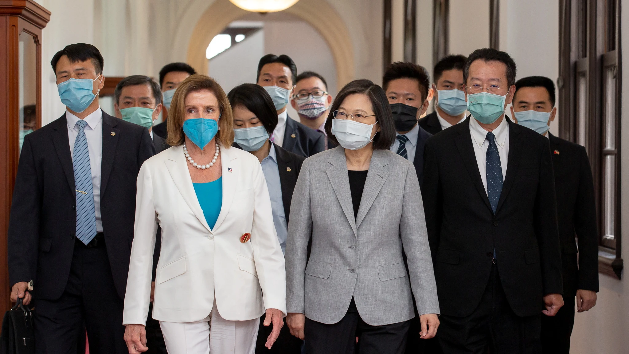 Nancy Pelosi, durante su visita a Taiwán