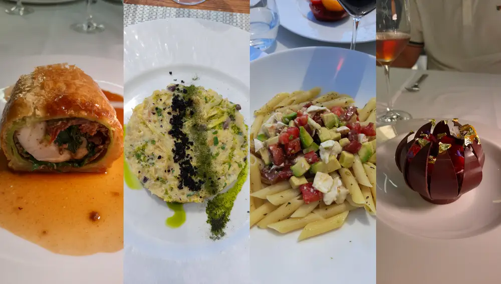 Comida de los restaurantes Ipsylon, Verbasco y Terraço del hotel The Oitavos