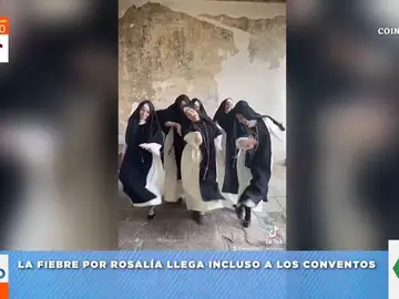 Monjas imitando el baile viral de Rosalía
