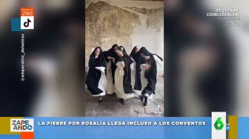 Monjas imitando el baile viral de Rosalía