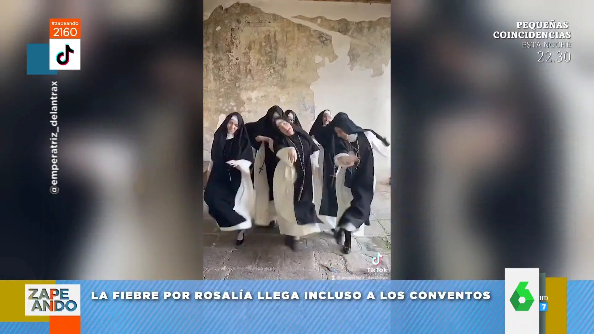 Monjas imitando el baile viral de Rosalía