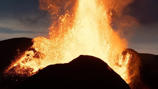 El volcán Fagradalsfjall, en erupción El volcán Fagradalsfjall, en erupción