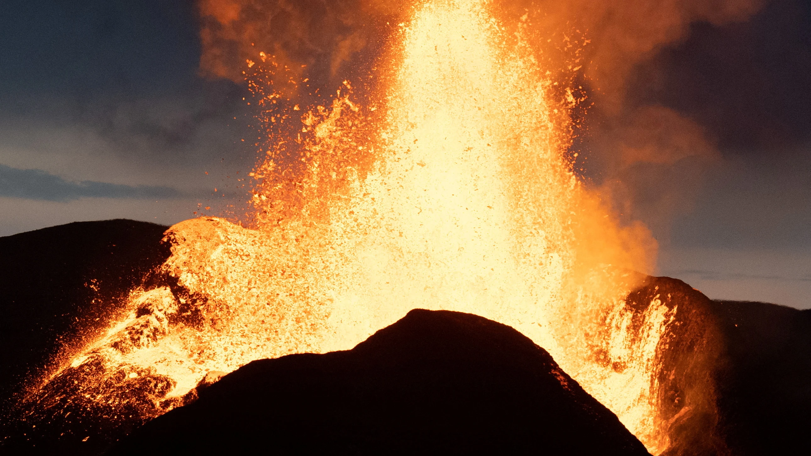 El volcán Fagradalsfjall, en erupción