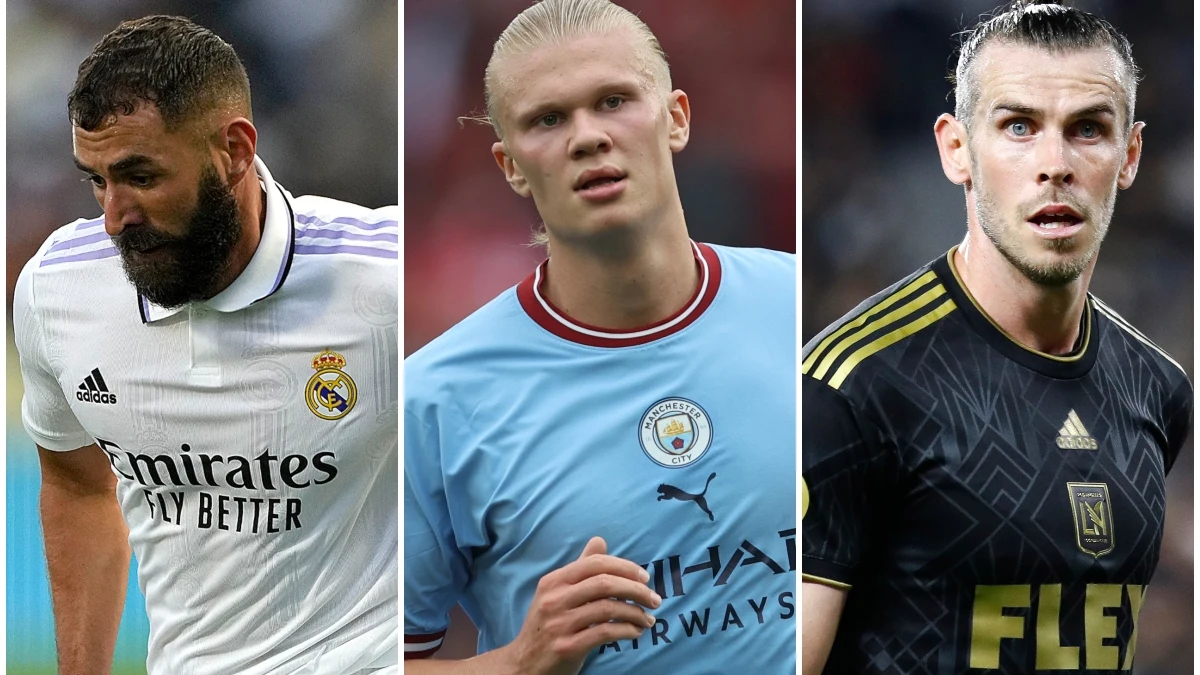 Benzema, Haaland y Bale, con el Real Madrid, el Manchester City y el LAFC