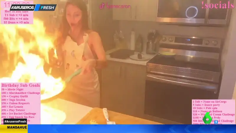 Streamer quema su cocina en directo