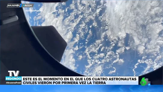 El emocionante momento en el que astronautas civiles ven la Tierra desde el espacio por primera vez  El emocionante momento en el que astronautas civiles ven la Tierra desde el espacio por primera vez