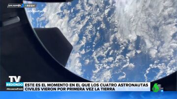  El emocionante momento en el que astronautas civiles ven la Tierra desde el espacio por primera vez