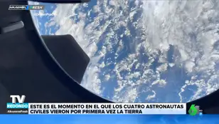  El emocionante momento en el que astronautas civiles ven la Tierra desde el espacio por primera vez