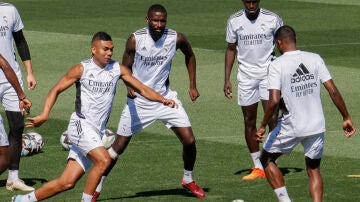 Casemiro en el entrenamiento del Real Madrid