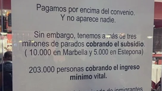 Suspenden la cuenta de Twitter del dueño del asador que busca personal con un cartel racista Suspenden la cuenta de Twitter del dueño del asador que busca personal con un cartel racista
