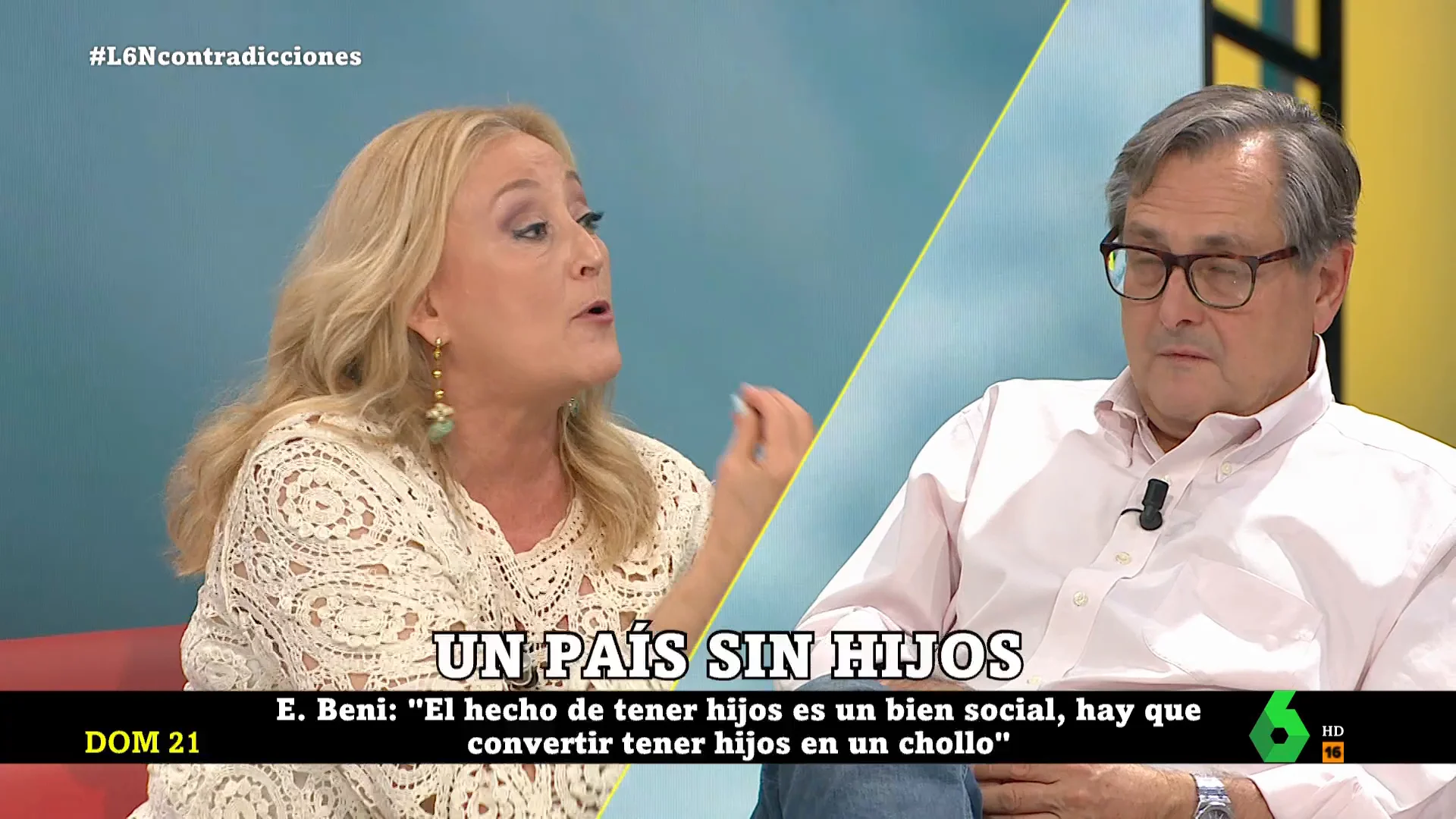 Beni: "Tener hijos es un bien nacional por lo que hay que convertirlo en un chollo"