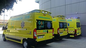 Ambulancias del 061 de Aragón, en una imagen de archivo
