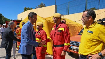 El presidente del Gobierno, Pedro Sánchez, se ha desplazado a Castellón para visitar las zonas afectadas por los incendios en el entorno de la localidad de Bejís