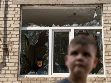 Imagen de un edificio de Kramatorsk tras un bombardeo ruso