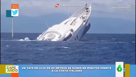 El impactante momento en el que un yate de lujo de 40 metros comienza a hundirse en minutos El impactante momento en el que un yate de lujo de 40 metros comienza a hundirse en minutos