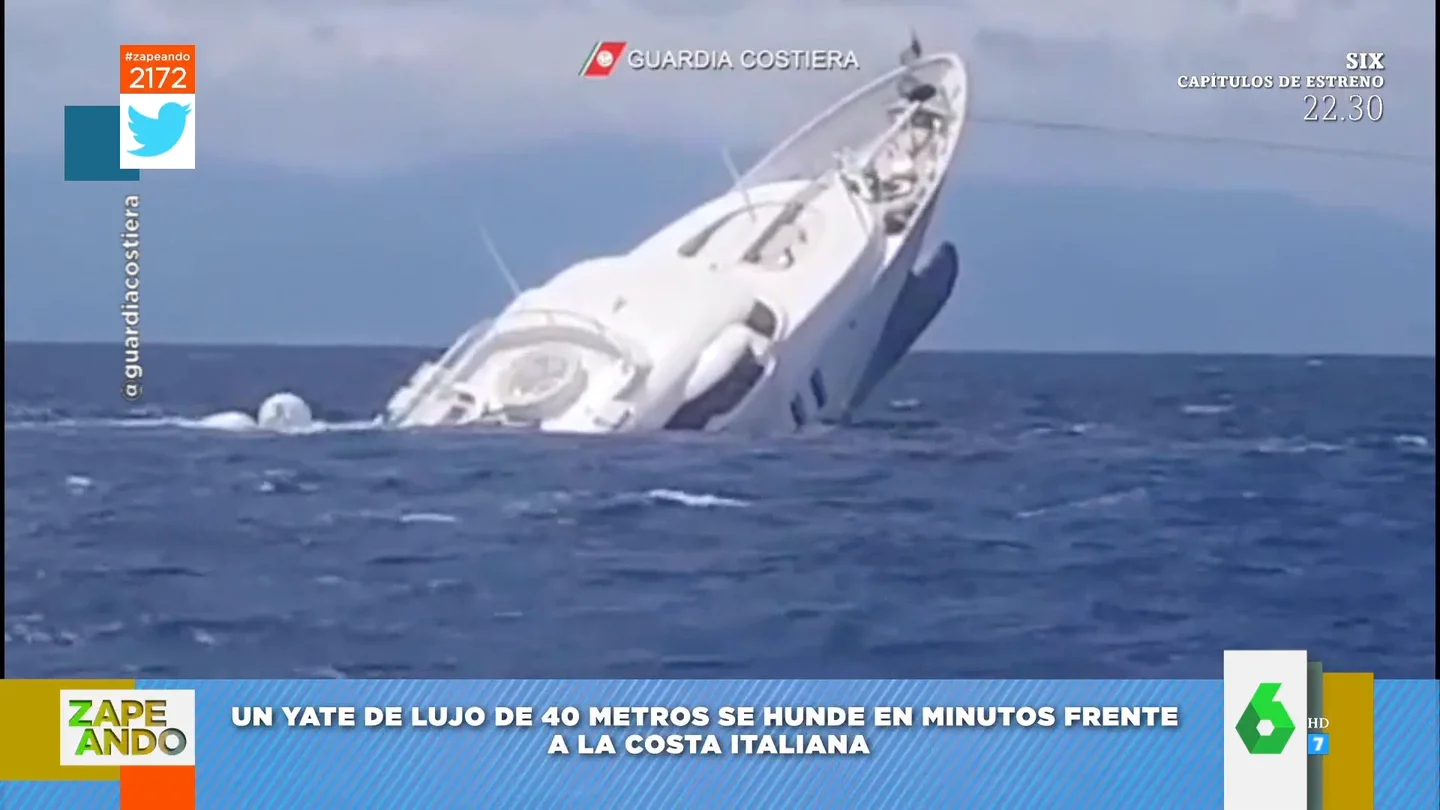 El impactante momento en el que un yate de lujo de 40 metros comienza a hundirse en minutos El impactante momento en el que un yate de lujo de 40 metros comienza a hundirse en minutos