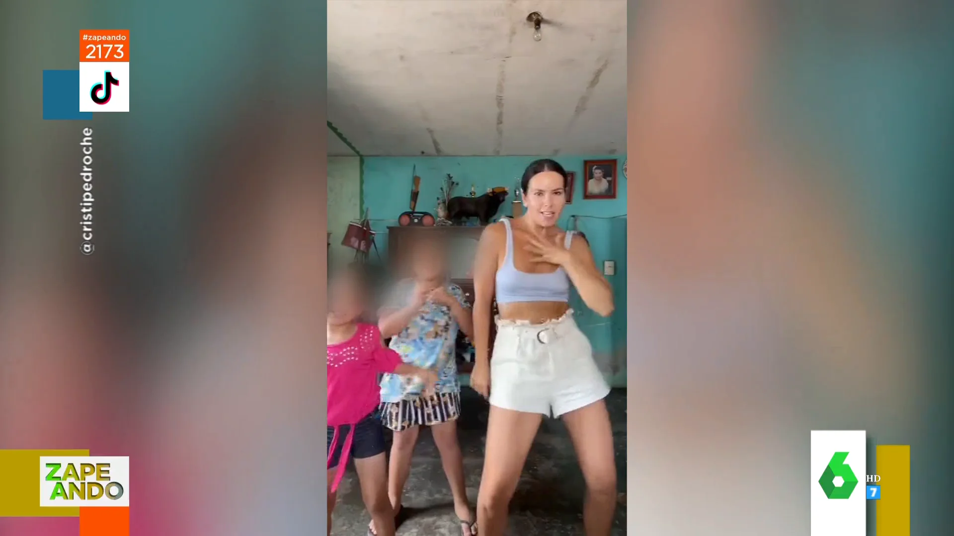 El baile viral de Cristina Pedroche con dos niñas mexicanas en Tik Tok durante sus vacaciones