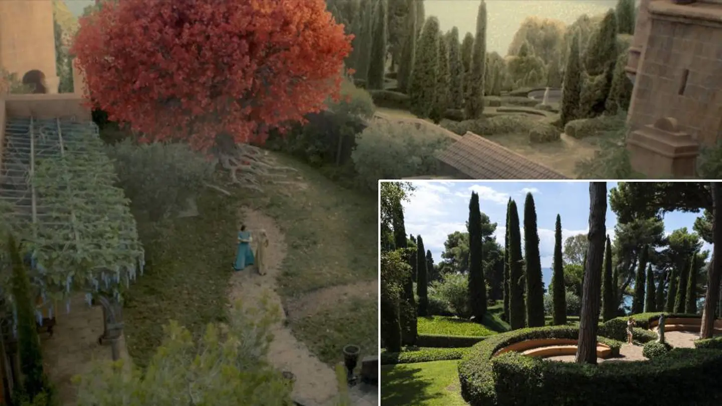 Así aparecen los Jardines de Santa Clotilde de Lloret de mar (Girona) en una escena de 'La casa del dragón' Así aparecen los Jardines de Santa Clotilde de Lloret de mar (Girona) en una escena de 'La casa del dragón'