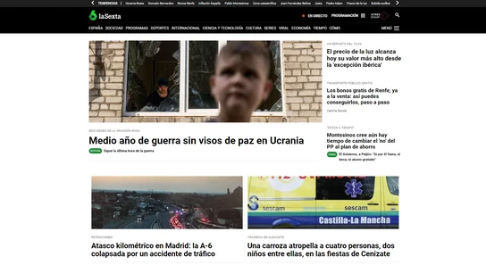 Portada de laSexta.com el 24 de agosto de 2022 Portada de laSexta.com el 24 de agosto de 2022