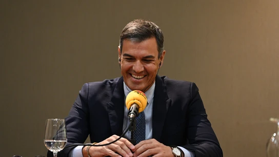 Pedro Sánchez, en su visita a Colombia durante una entrevista a un programa de W Radio Colombia Pedro Sánchez, en su visita a Colombia durante una entrevista a un programa de W Radio Colombia