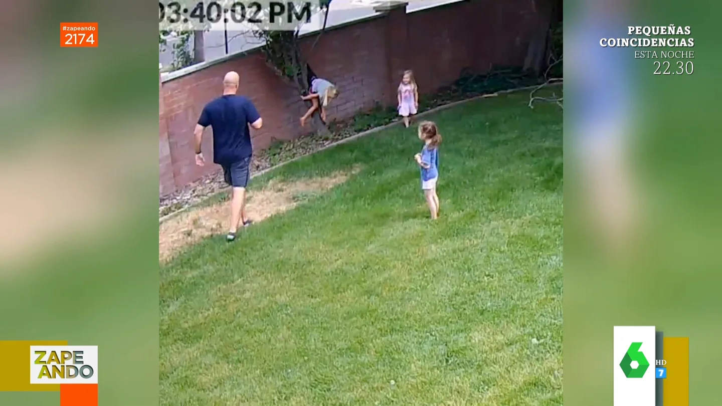 La reacción viral de un padre cuando descubre a su hija colgando boca abajo por los pantalones en un árbol La reacción viral de un padre cuando descubre a su hija colgando boca abajo por los pantalones en un árbol