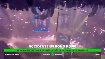 El desgaste del cable, la causa de la caída de la pantalla gigante durante el concierto en Hong Kong