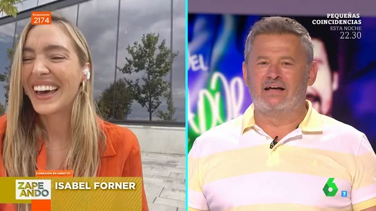 Isabel Forner conecta en directo para aclarar si está enfadada con Miki Nadal tras insinuar que lleva silicona: "Me debes una cena" Isabel Forner conecta en directo para aclarar si está enfadada con Miki Nadal tras insinuar que lleva silicona: "Me debes una cena"