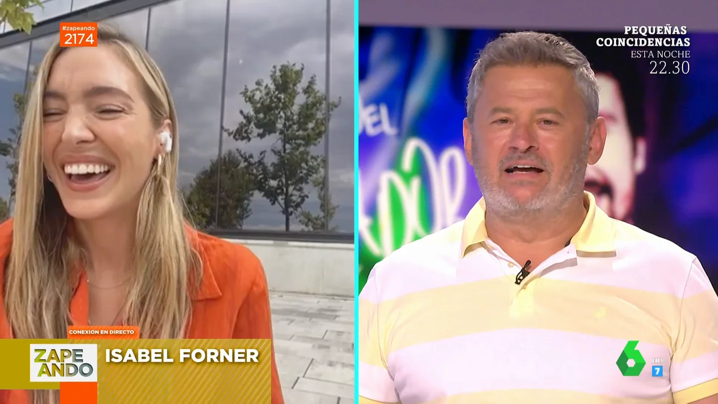 Isabel Forner conecta en directo para aclarar si está enfadada con Miki Nadal tras insinuar que lleva silicona: "Me debes una cena" Isabel Forner conecta en directo para aclarar si está enfadada con Miki Nadal tras insinuar que lleva silicona: "Me debes una cena"