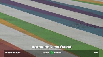 El colorido y polémico paso de peatones de A Coruña que rinde homenaje al colectivo LGTBI