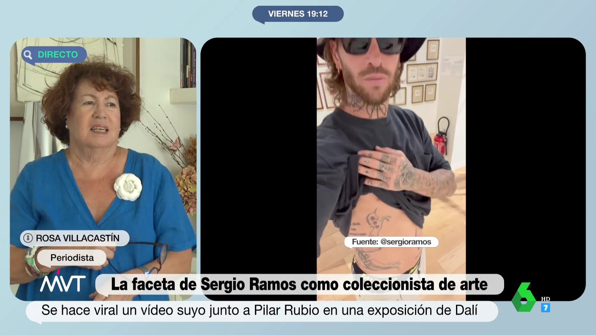 Rosa Villacastín analiza el papel de Sergio Ramos como coleccionista de arte: "Prefiero eso a que invierta en un coche Maserati"