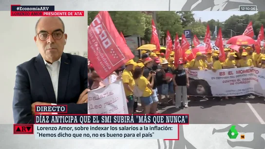 Lorenzo Amor (CEOE): "Indexar los salarios a la inflación no es bueno para los ciudadanos ni las empresas" Lorenzo Amor (CEOE): "Indexar los salarios a la inflación no es bueno para los ciudadanos ni las empresas"
