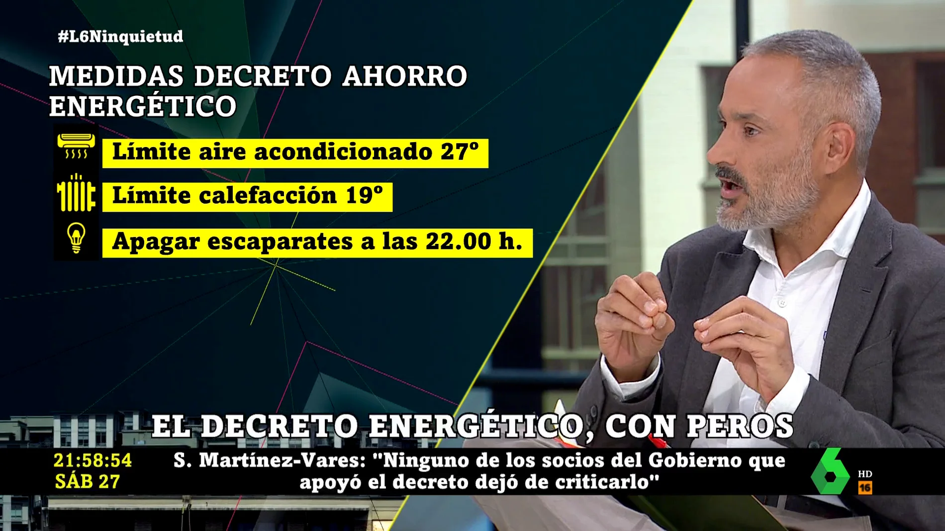 La advertencia de Martínez-Vares ante la crisis energética: "Estas medidas son el aperitivo de lo que puede ocurrir"