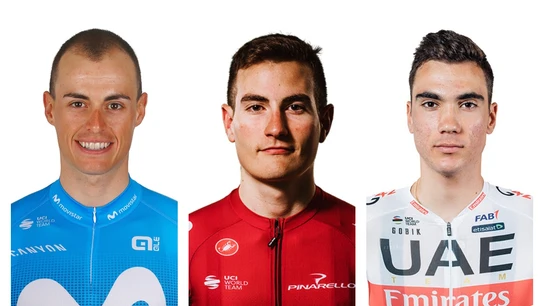 Enric Mas, Carlos Rodríguez y Juan Ayuso Enric Mas, Carlos Rodríguez y Juan Ayuso