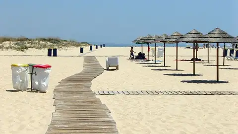 Praia da ilha de Tavira Mar Praia da ilha de Tavira Mar