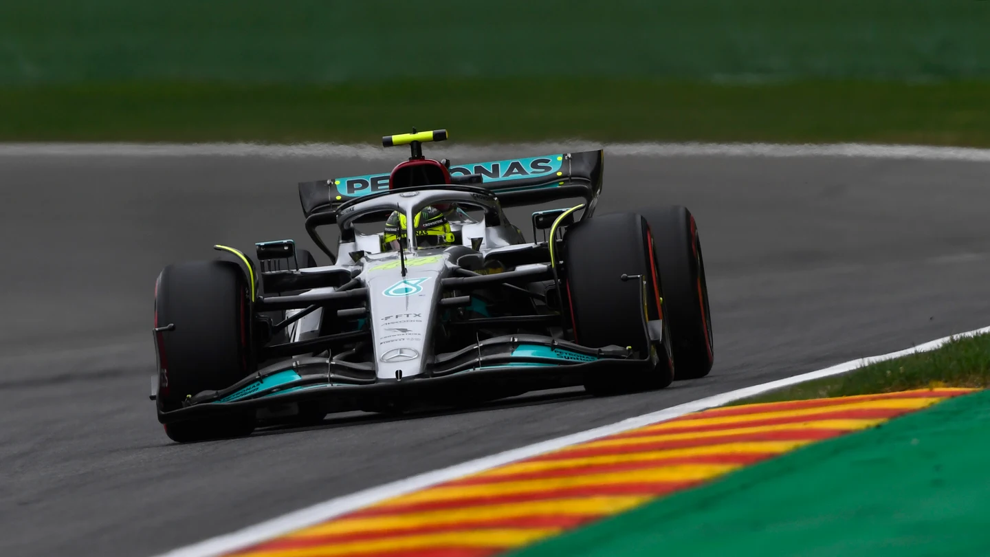 Lewis Hamilton durante la clasificación del GP de Bélgica Lewis Hamilton durante la clasificación del GP de Bélgica