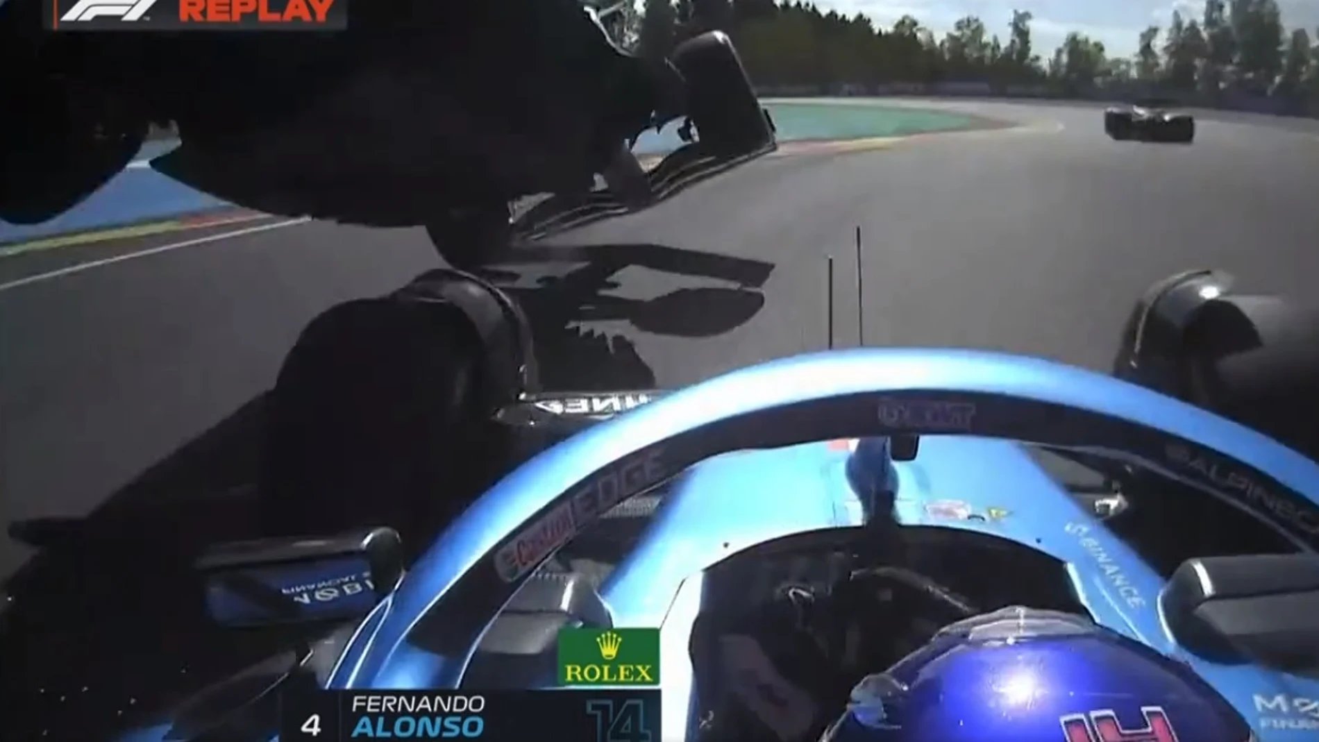 Fernando Alonso estalla contra Hamilton después del choque de Lewis: &quot;¡Qué idiota!&quot;