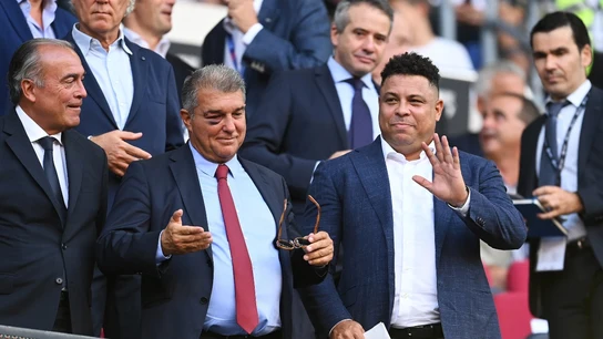 Joan Laporta, con un ojo morado en el Barça-Valladolid Joan Laporta, con un ojo morado en el Barça-Valladolid