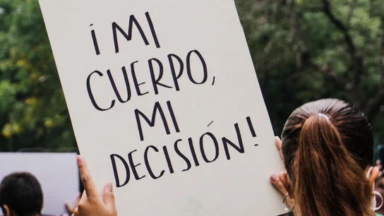 Una mujer muestra un cartel a favor del aborto en una manifestación Una mujer muestra un cartel a favor del aborto en una manifestación/ Unsplash