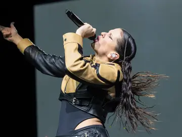 Rosalía, durante su concierto en Chile