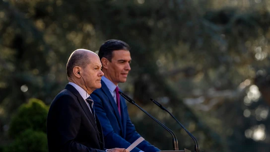 El canciller alemán, Olaf Scholz, y el presidente del Gobierno, Pedro Sánchez. El canciller alemán, Olaf Scholz, y el presidente del Gobierno, Pedro Sánchez.