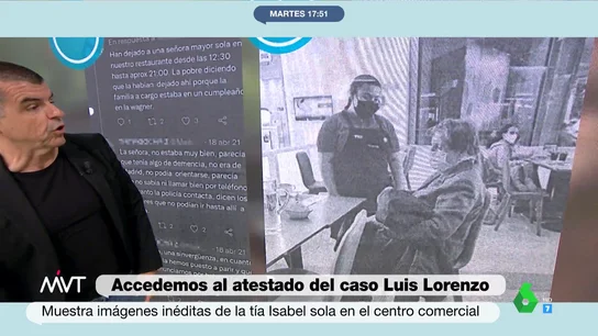 "Han dejado a una señora mayor sola": así denunció una camarera el abandono de la tía Isabel horas en un Vips "Han dejado a una señora mayor sola": así denunció una camarera el abandono de la tía Isabel horas en un Vips